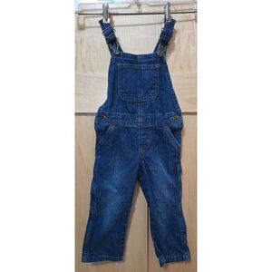 Vintage Wrangler Denim Toddler Overalls 3T Blue Carpenter Style 100% Cotton Adju